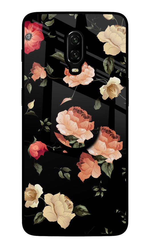 Flowers Oneplus 6T Glass Case