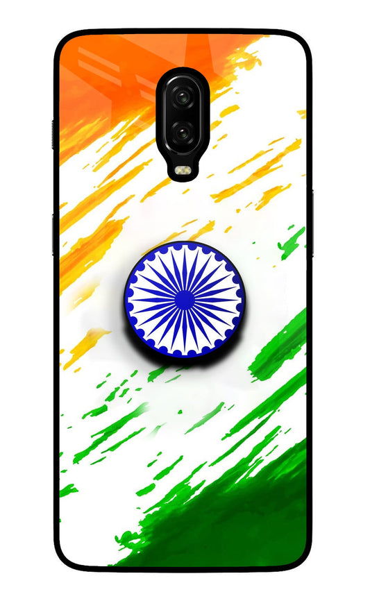 Indian Flag Ashoka Chakra Oneplus 6T Glass Case