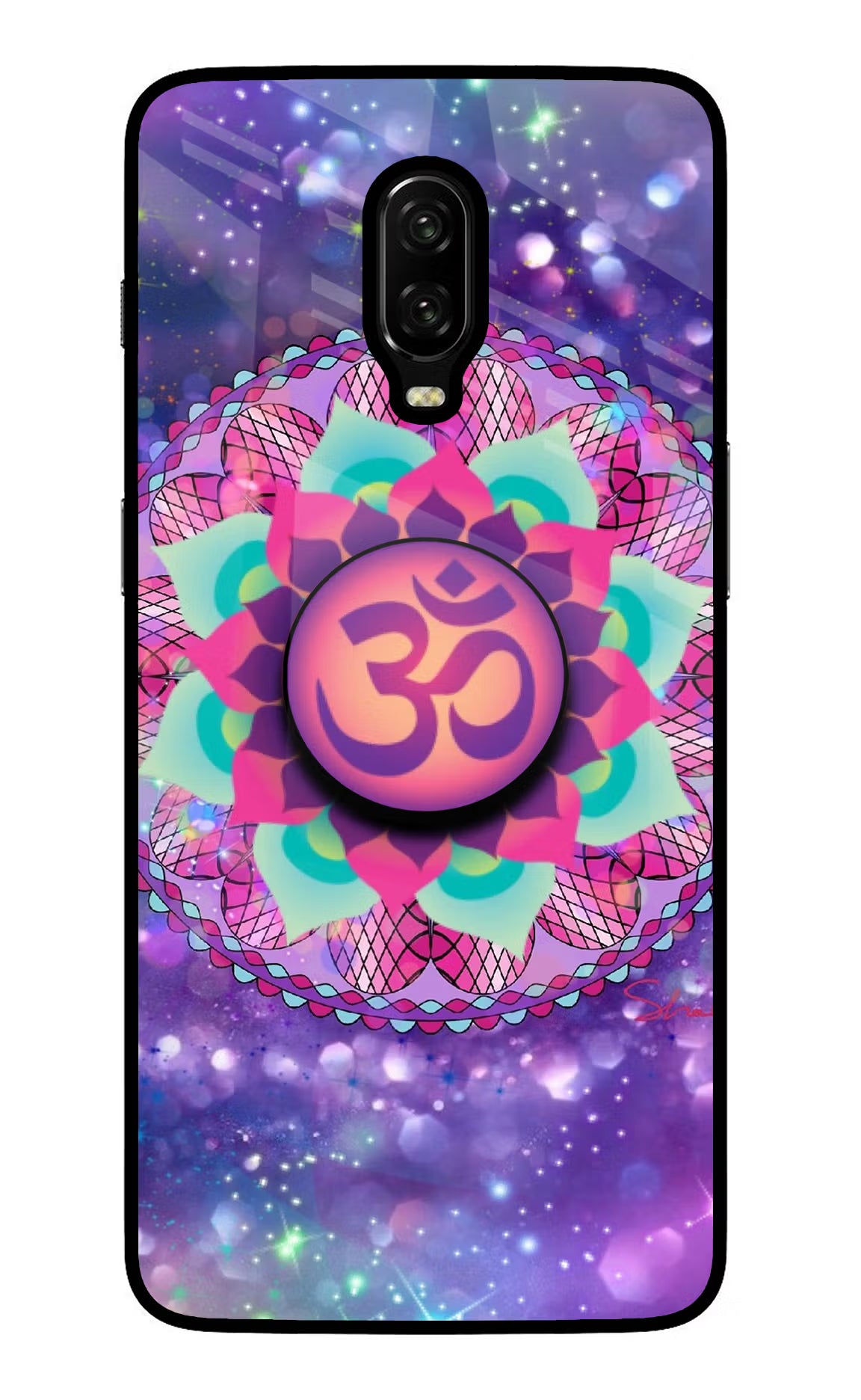 Om Purple Oneplus 6T Pop Case by Casekaro