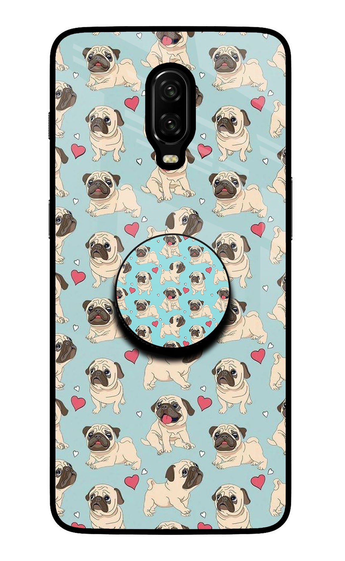 Pug Dog Oneplus 6T Glass Case