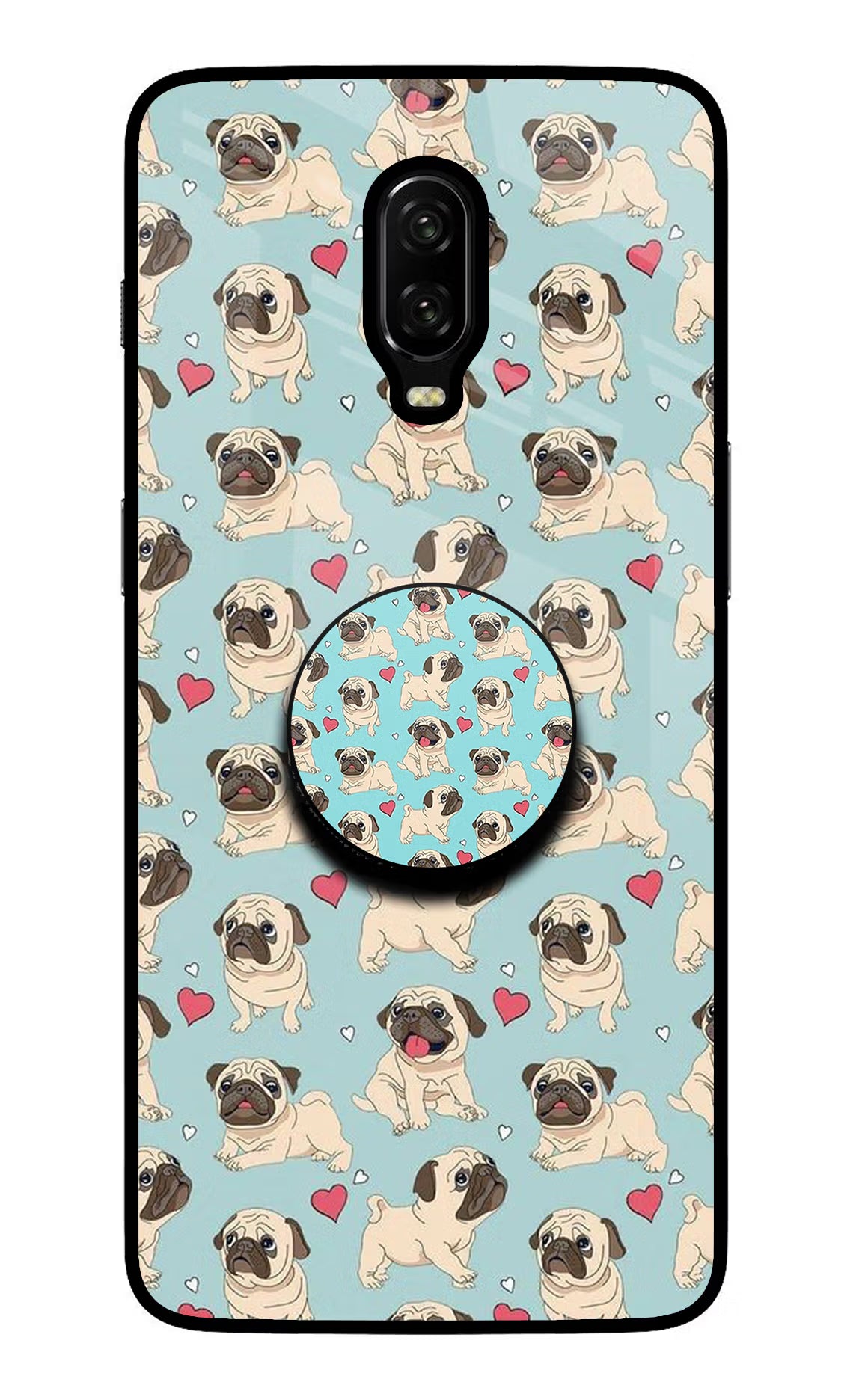 Pug Dog Oneplus 6T Glass Case