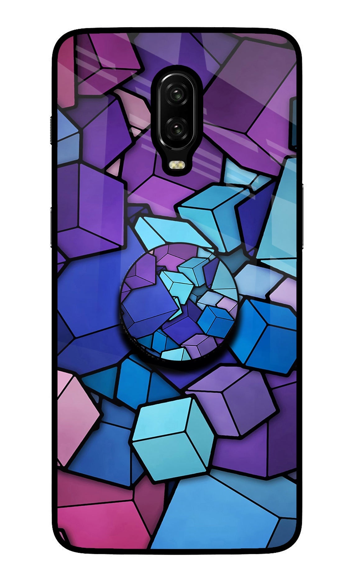 Cubic Abstract Oneplus 6T Glass Case