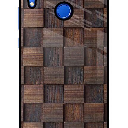 Wooden Cube Design Honor 8X Glass Case Back Cover by Casekaro