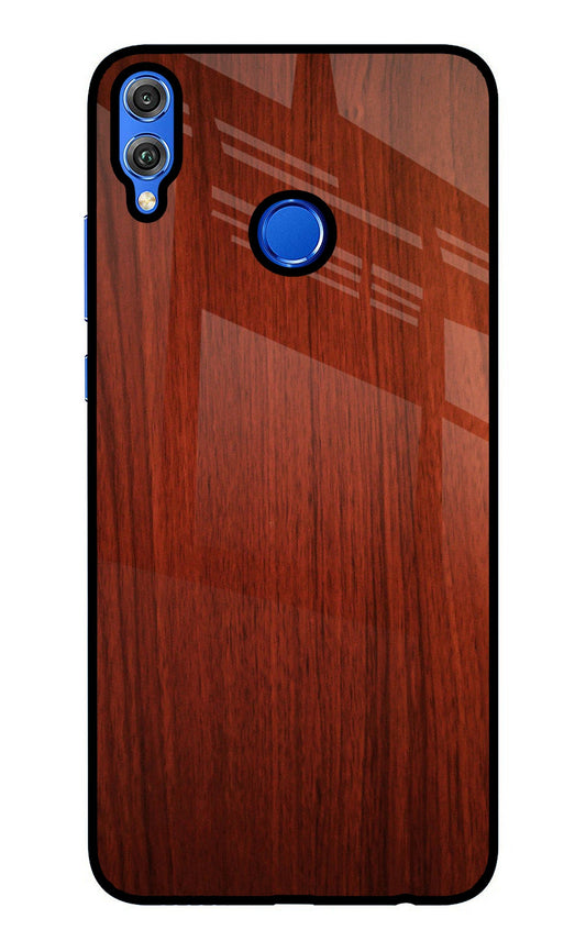 Wooden Plain Pattern Honor 8X Glass Case