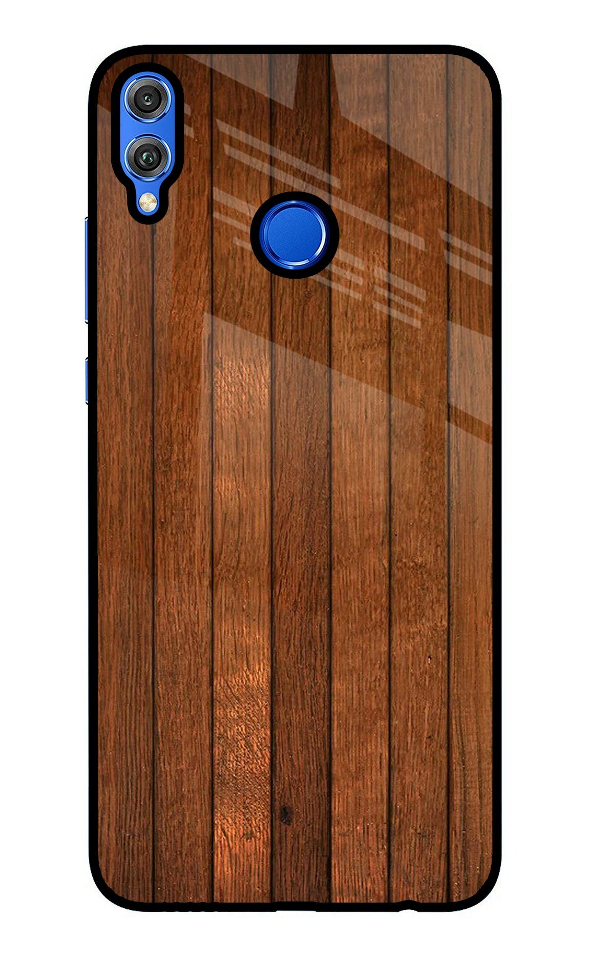 Wooden Artwork Bands Honor 8X Glass Case