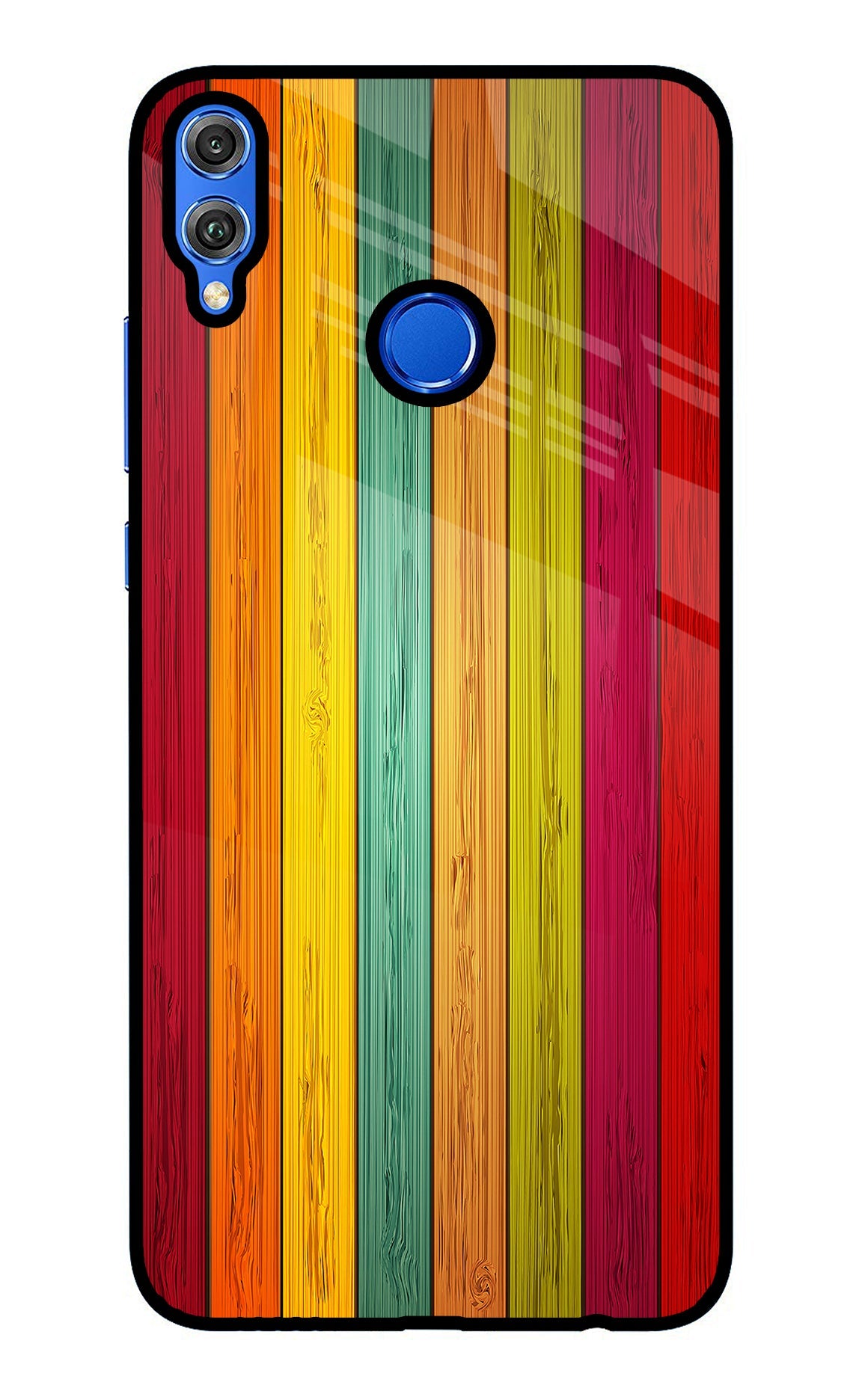 Multicolor Wooden Honor 8X Back Cover