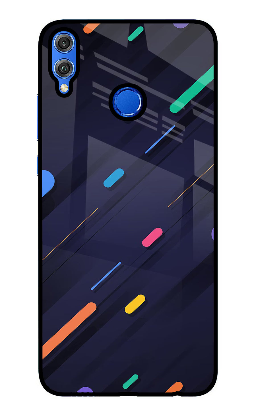 Abstract Design Honor 8X Back Cover, Glass case