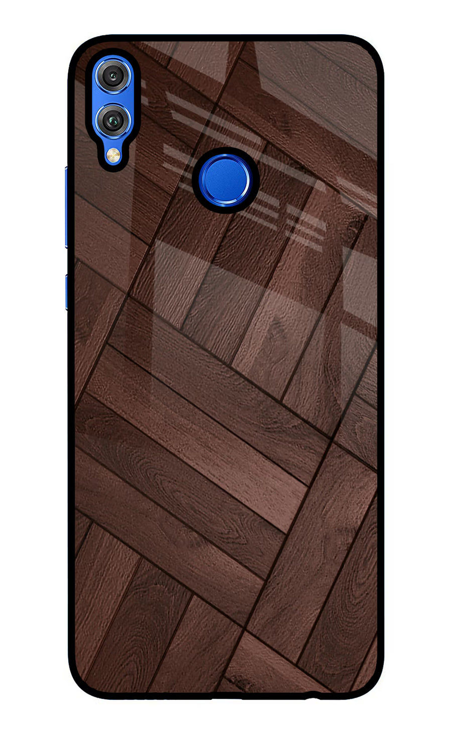 Wooden Texture Design Honor 8X Back Cover, Glass case