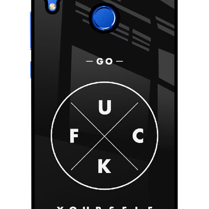 Go Fuck Yourself Honor 8X Glass Case Back Cover by Casekaro