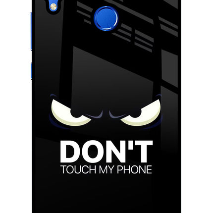 Don'T Touch My Phone Honor 8X Glass Case Back Cover by Casekaro