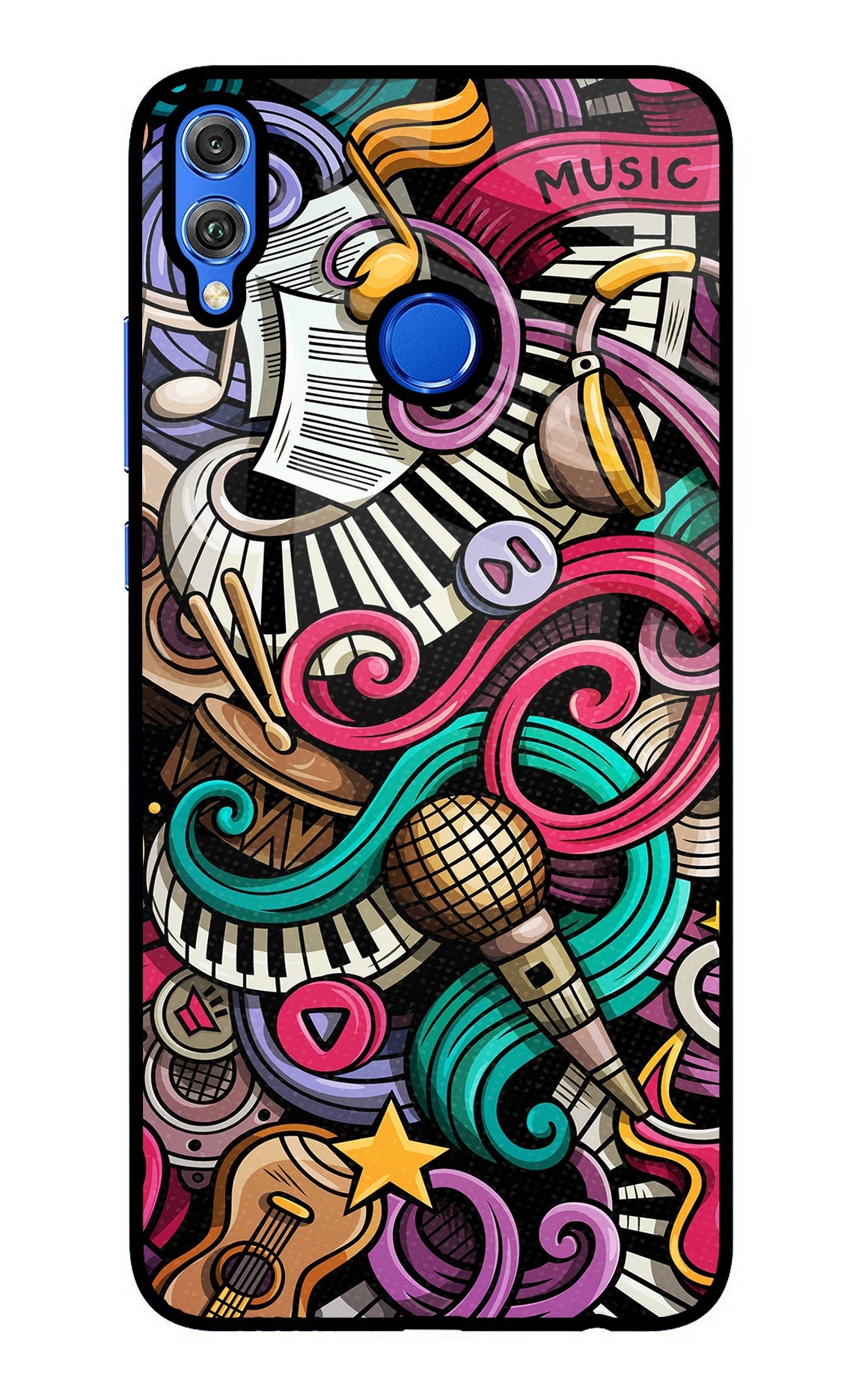 Music Abstract Honor 8X Back Cover