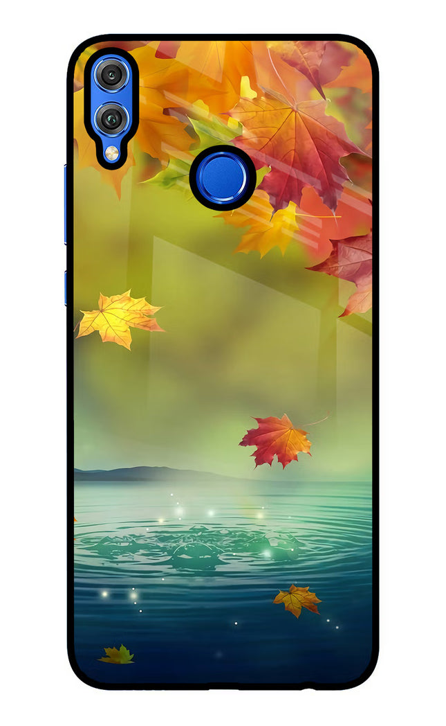 Flowers Honor 8X Glass Case Back Cover by Casekaro