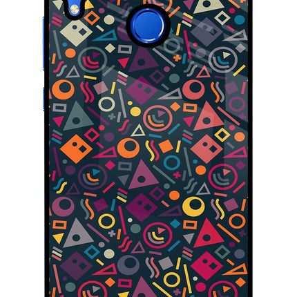 Geometric Abstract Honor 8X Glass Case Back Cover by Casekaro