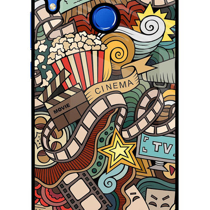 Cinema Abstract Honor 8X Glass Case Back Cover by Casekaro