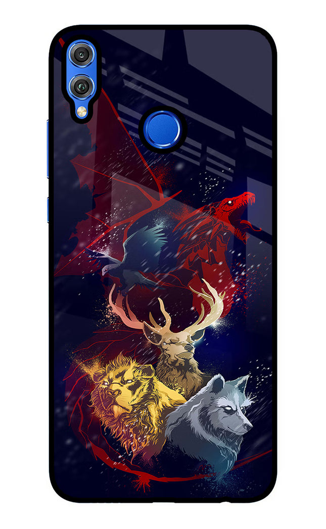 Game Of Thrones Honor 8X Glass Case Back Cover by Casekaro