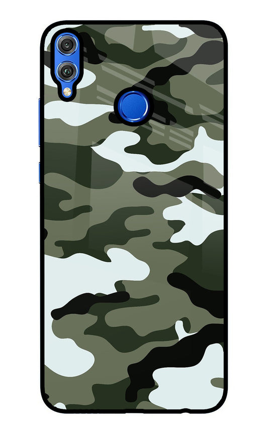 Camouflage Honor 8X Glass Case