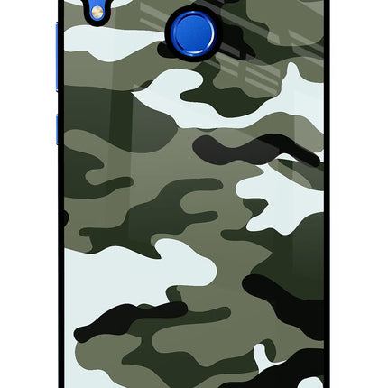 Camouflage Honor 8X Glass Case Back Cover by Casekaro