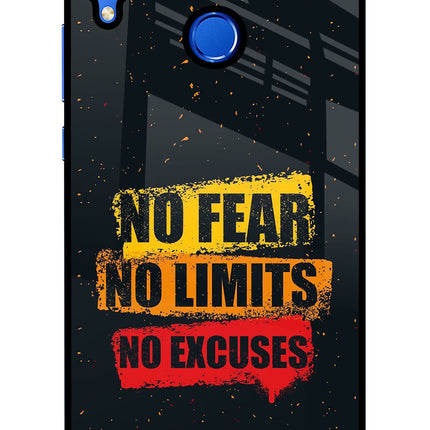 No Fear No Limits No Excuse Honor 8X Glass Case Back Cover by Casekaro