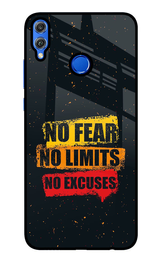 No Fear No Limits No Excuse Honor 8X Glass Case Back Cover by Casekaro