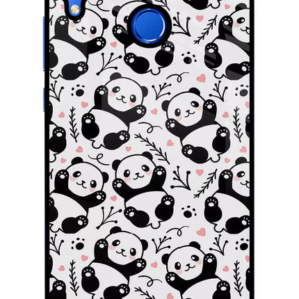 Cute Panda Honor 8X Glass Case Back Cover by Casekaro