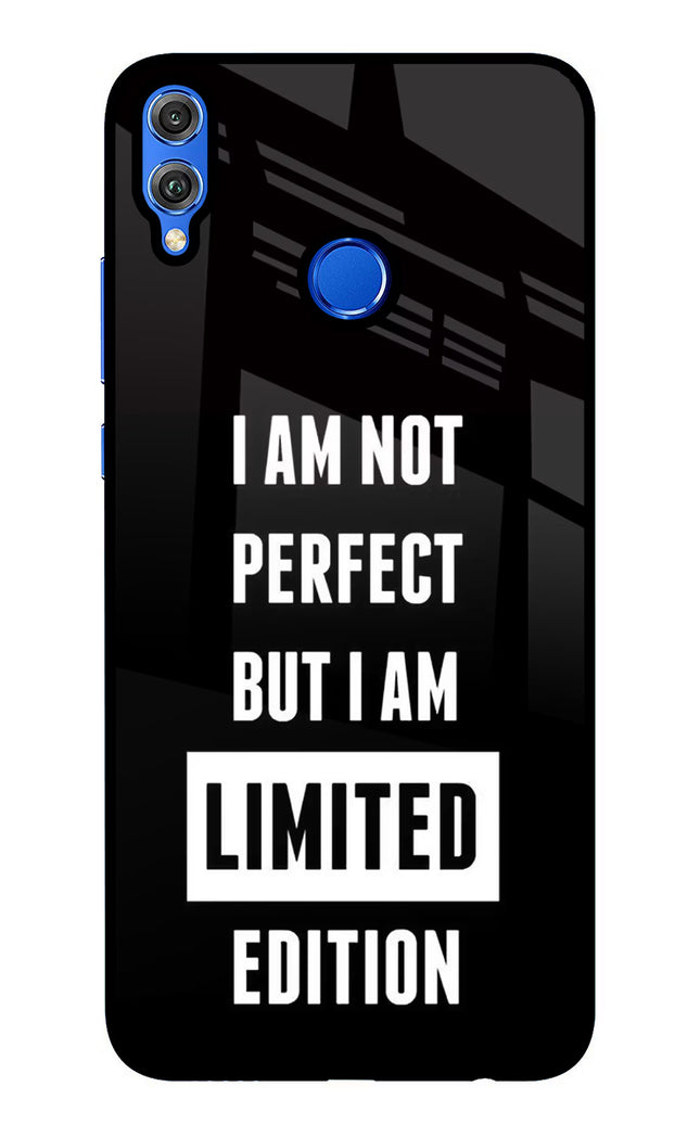 I Am Not Perfect But I Am Limited Edition Honor 8X Glass Case Back Cover by Casekaro