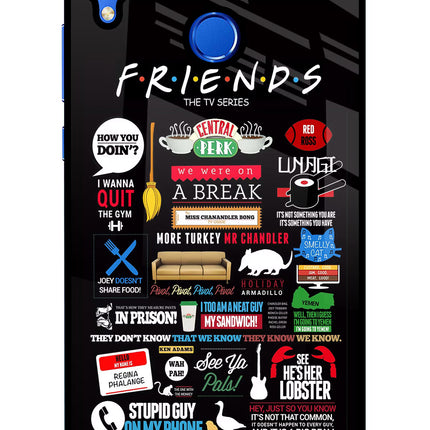 FRIENDS Honor 8X Glass Case Back Cover by Casekaro