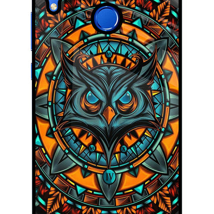 Angry Owl Art Honor 8X Glass Case Back Cover by Casekaro