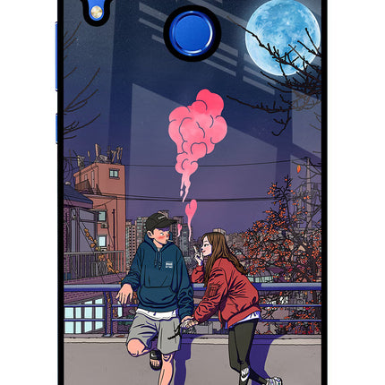 Chilling Couple Honor 8X Glass Case Back Cover by Casekaro