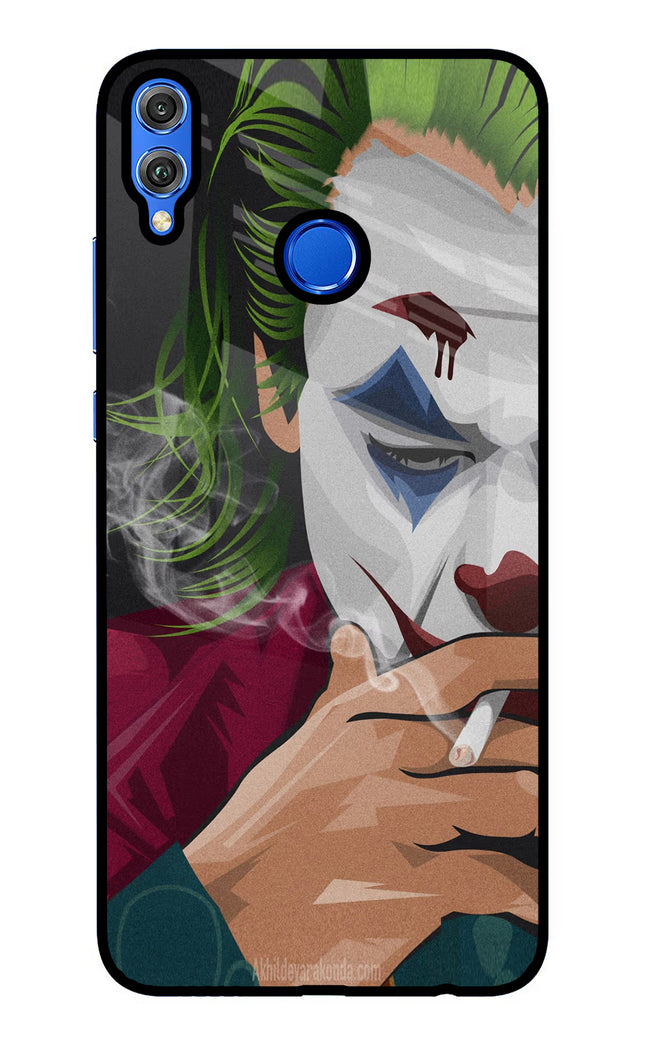 Joker Smoking Honor 8X Glass Case Back Cover by Casekaro
