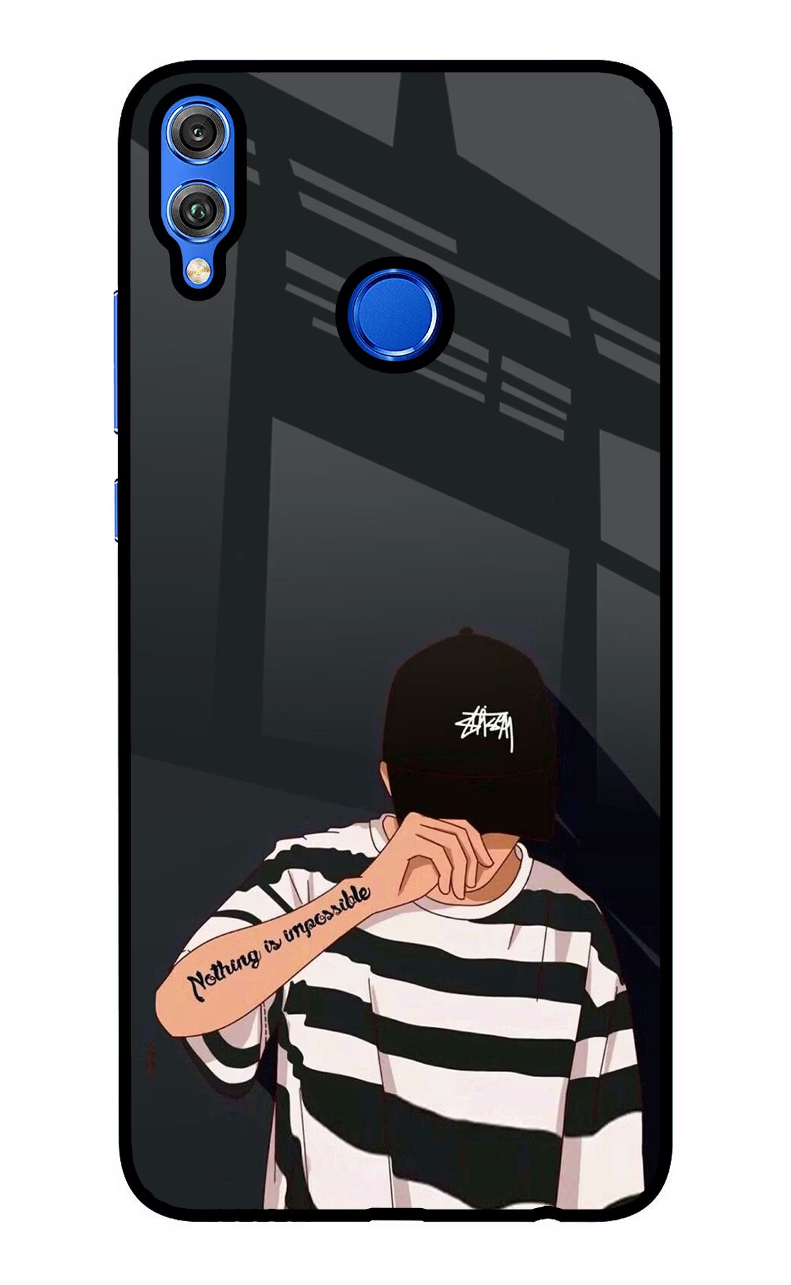 Aesthetic Boy Honor 8X Glass Case Back Cover by Casekaro