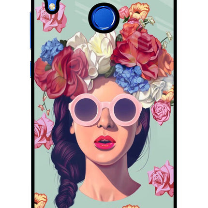 Pretty Girl Honor 8X Glass Case Back Cover by Casekaro