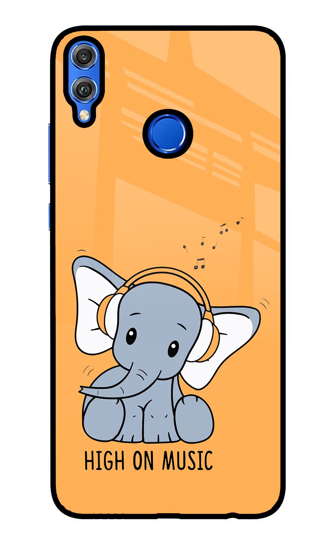 High On Music Honor 8X Glass Case Back Cover by Casekaro