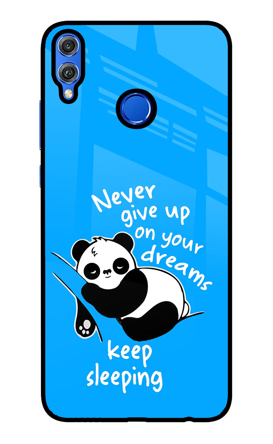 Keep Sleeping Honor 8X Glass Case Back Cover by Casekaro