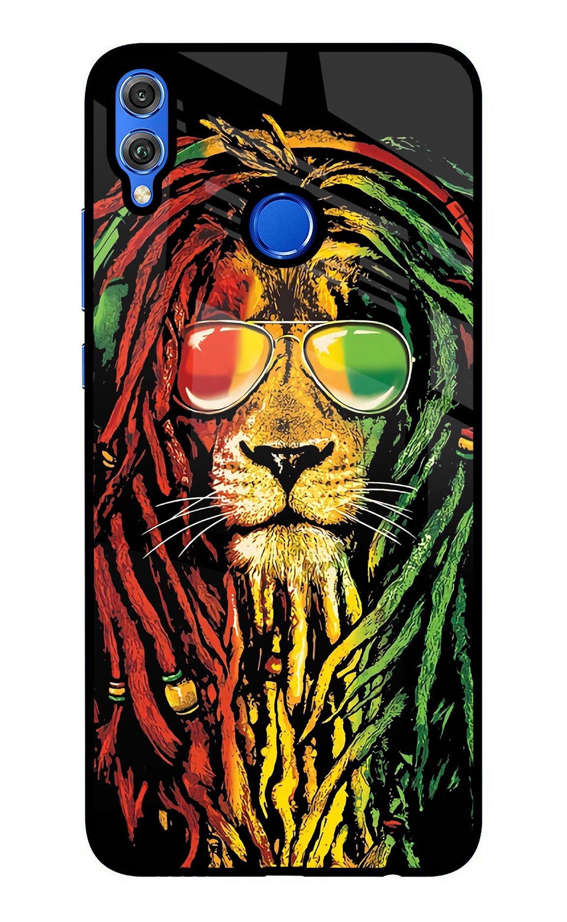 Rasta Lion Honor 8X Glass Case