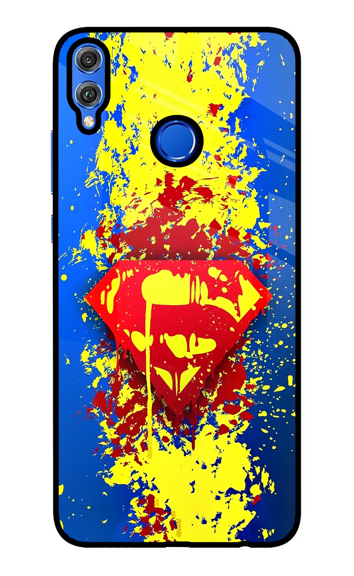 Superman logo Honor 8X Glass Case Back Cover by Casekaro
