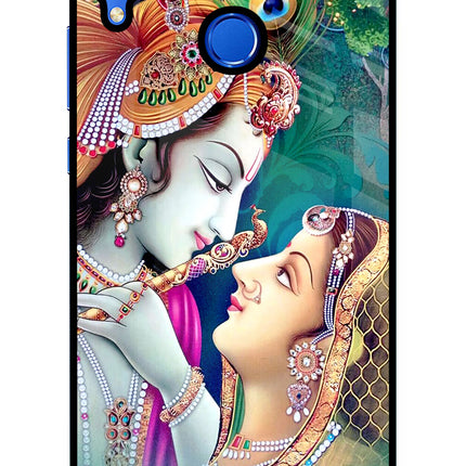 Lord Radha Krishna Honor 8X Glass Case Back Cover by Casekaro