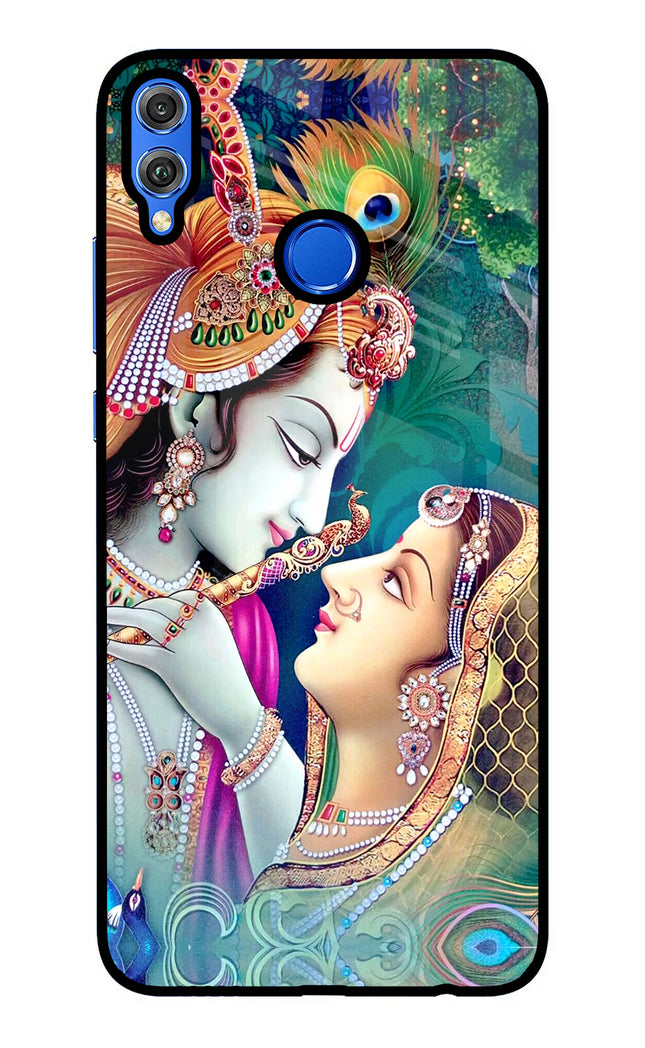 Lord Radha Krishna Honor 8X Glass Case Back Cover by Casekaro