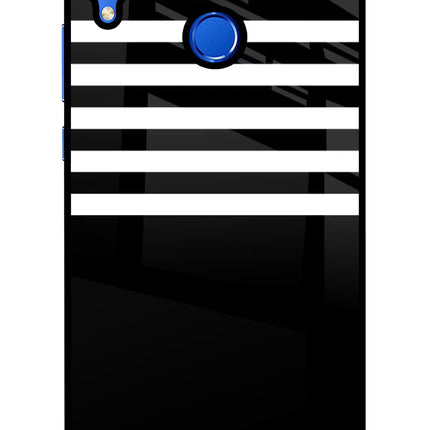 Black and White Print Honor 8X Glass Case Back Cover by Casekaro