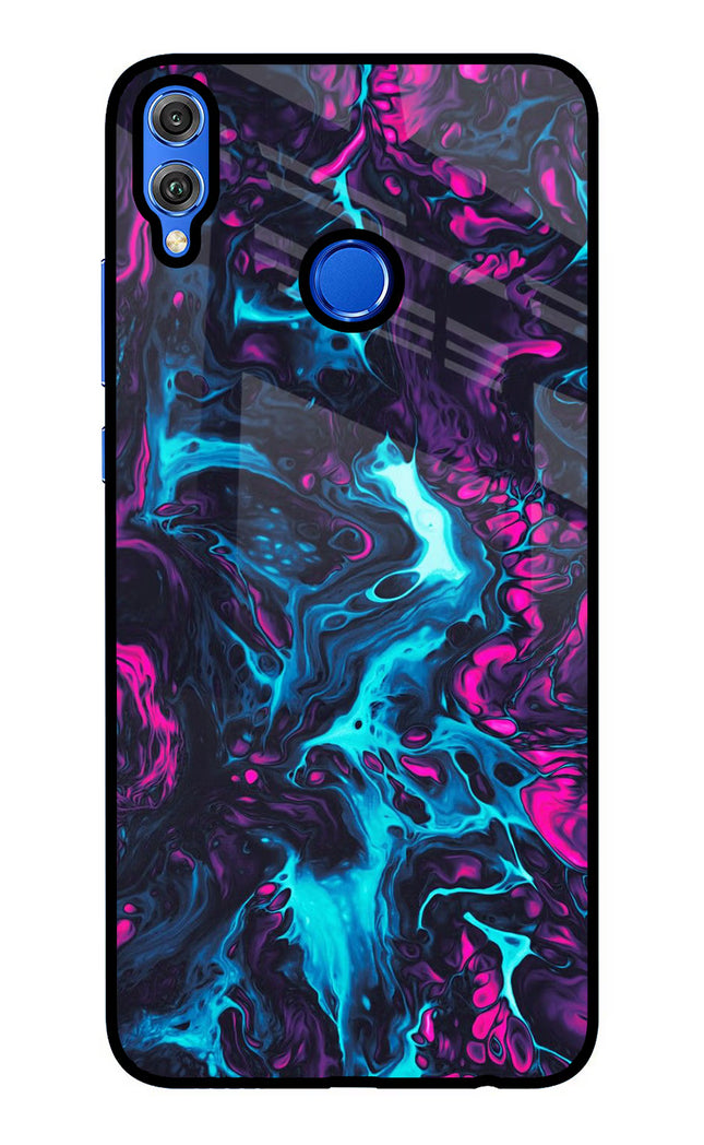 Abstract Honor 8X Glass Case Back Cover by Casekaro