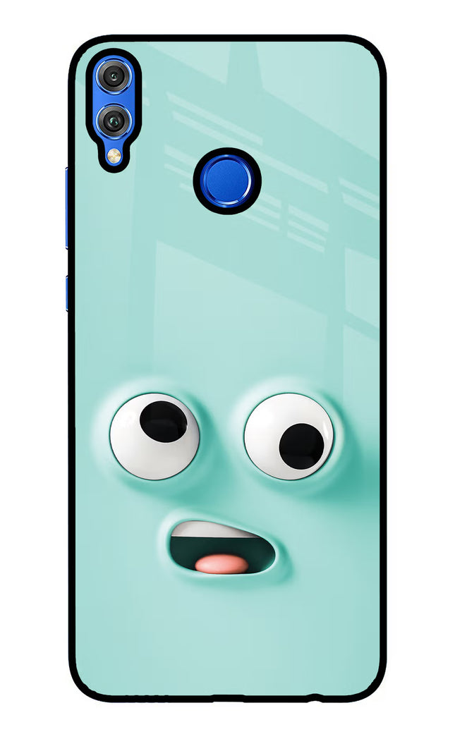 Funny Cartoon Honor 8X Glass Case Back Cover by Casekaro