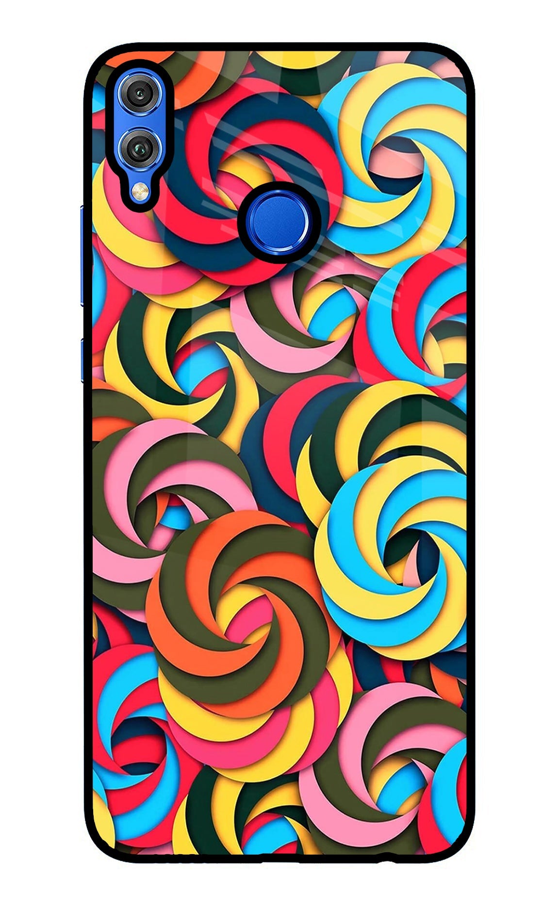 Spiral Pattern Honor 8X Back Cover