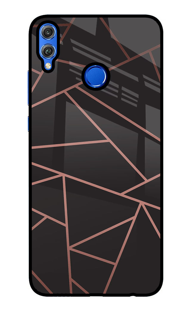 Geometric Pattern Honor 8X Glass Case Back Cover by Casekaro