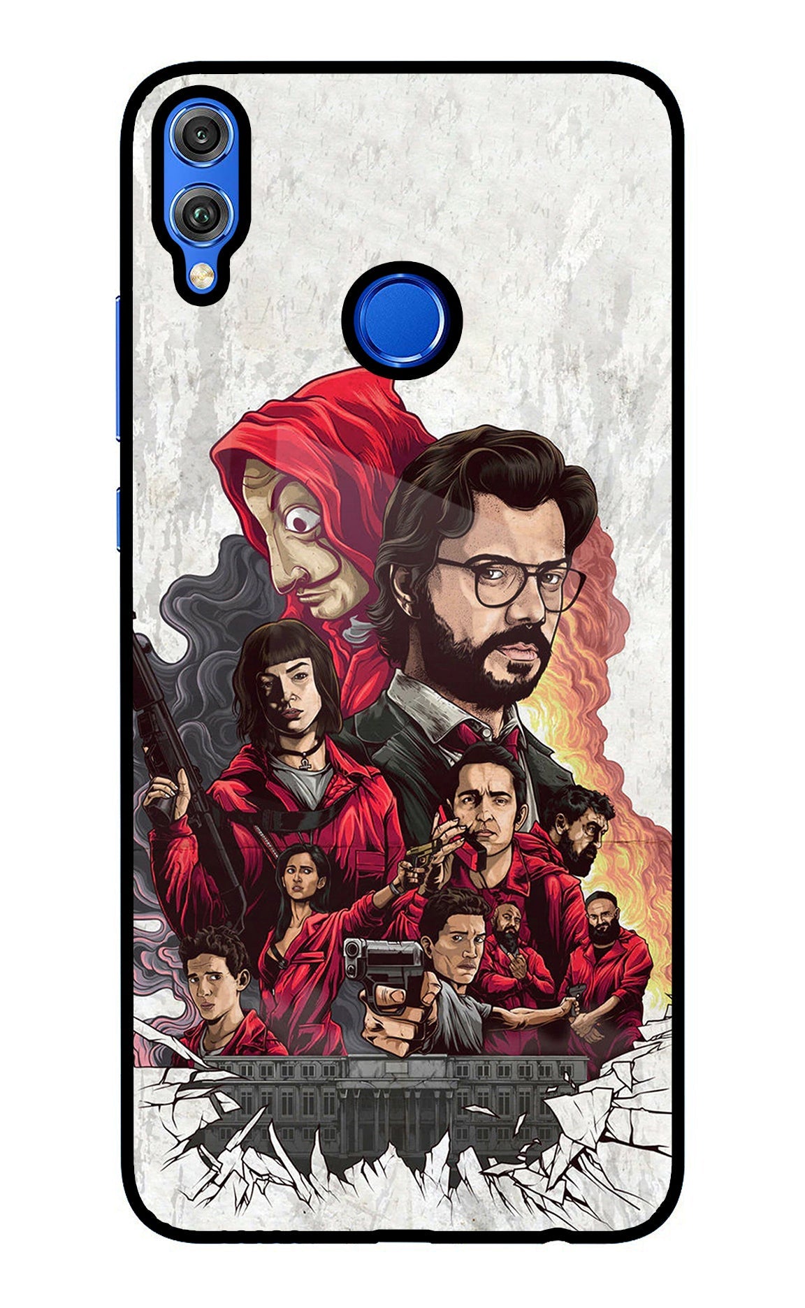 Money Heist Artwork Honor 8X Back Cover