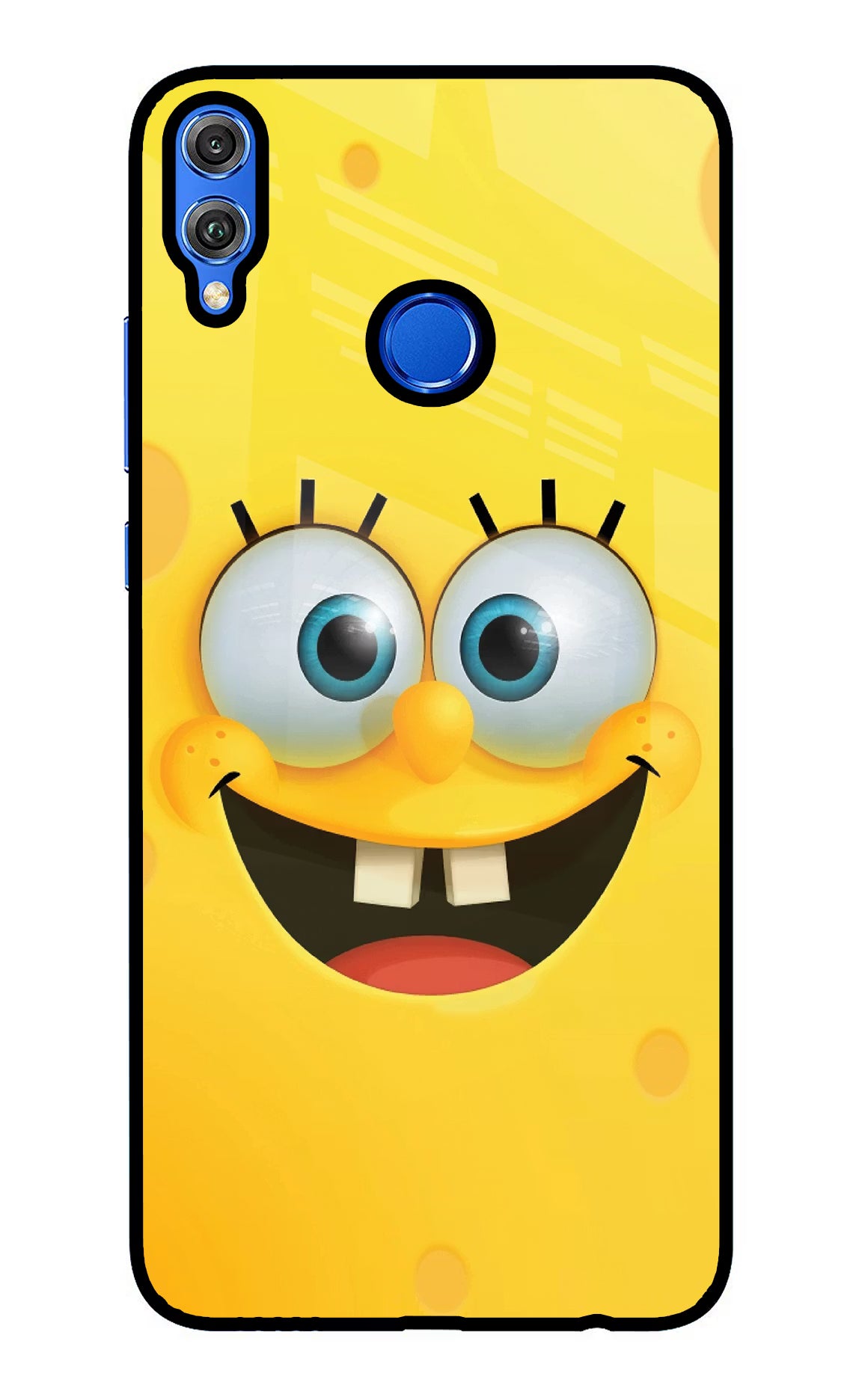 Sponge 1 Honor 8X Glass Case Back Cover by Casekaro