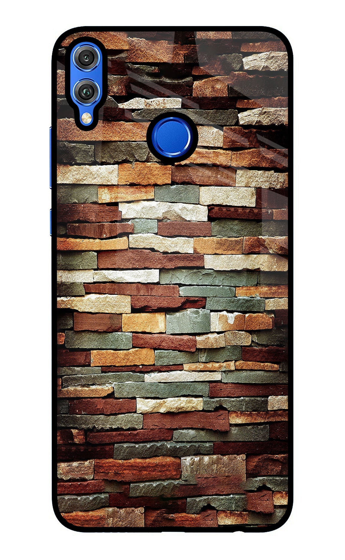 Bricks Pattern Honor 8X Glass Case