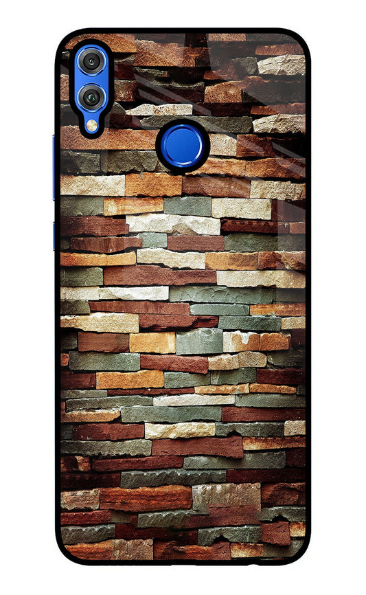 Bricks Pattern Honor 8X Glass Case