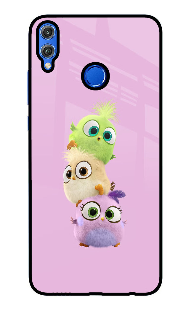 Cute Little Birds Honor 8X Glass Case Back Cover by Casekaro