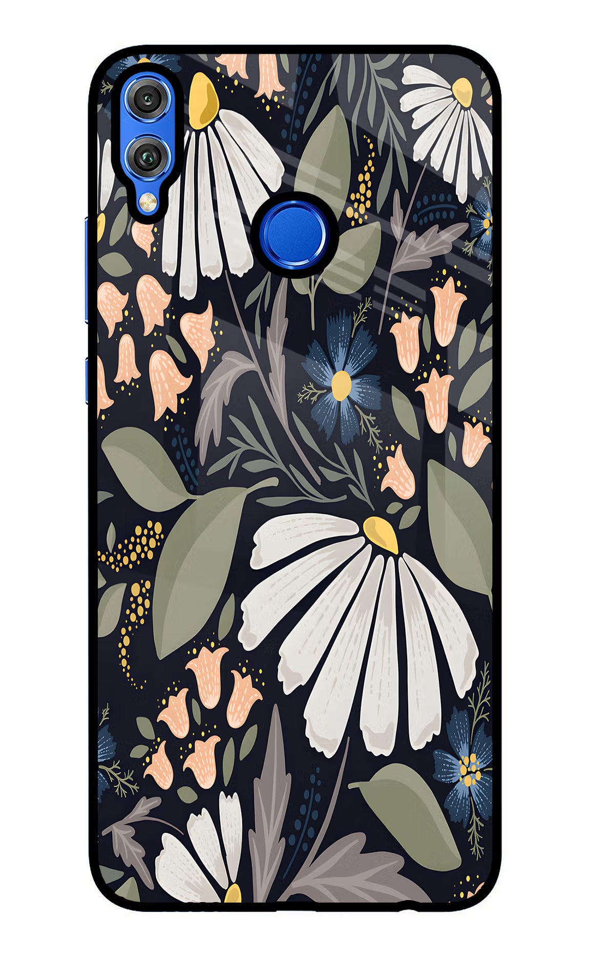 Flowers Art Honor 8X Glass Case Back Cover by Casekaro