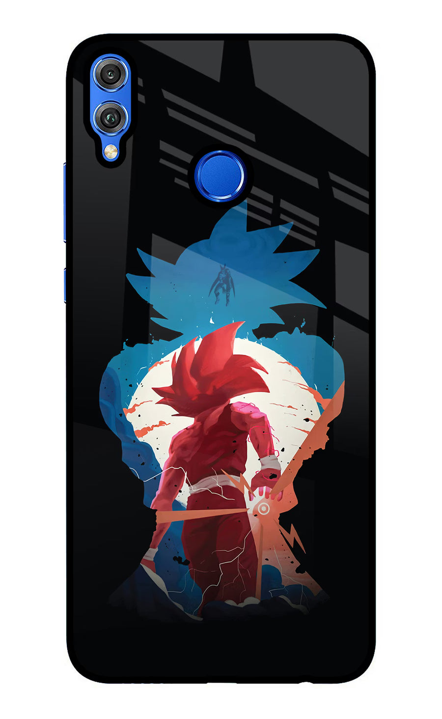 Goku Honor 8X Back Cover, Glass case