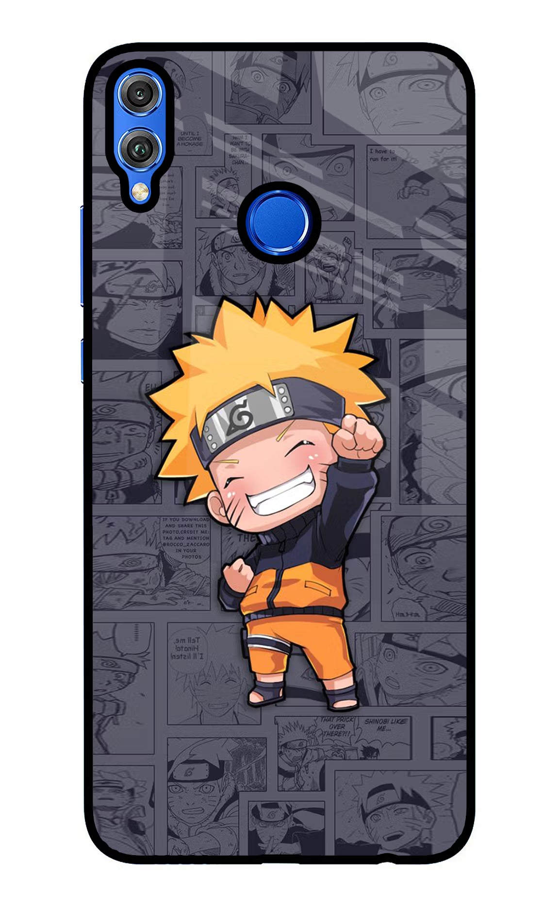 Chota Naruto Honor 8X Glass Case Back Cover by Casekaro